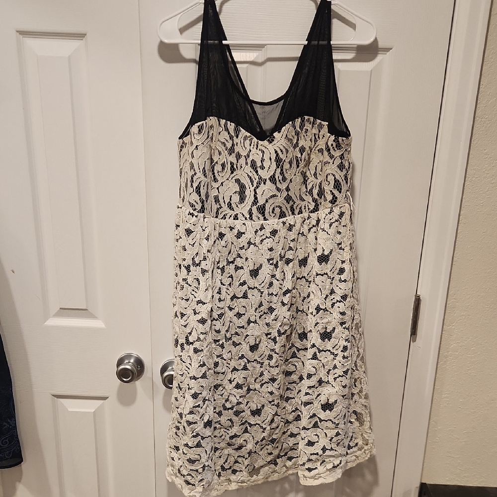 Torrid Black & White Lace Sundress